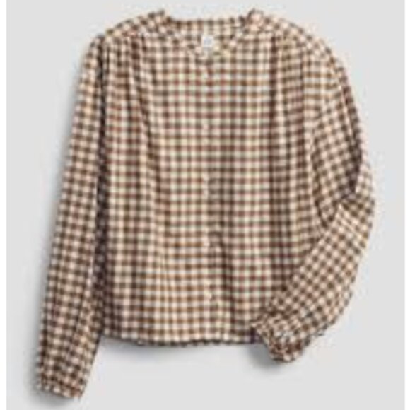 GAP Flannel Double Button Long Sleeve Top size medium - Picture 5 of 12